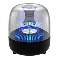 曼哈顿蓝牙音箱家用电脑笔记本小型重低音琉璃发光桌面音响收音机