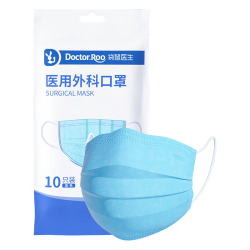 袋鼠医生 医用外科口罩 10片 蓝色