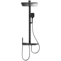 浪鲸淋浴花洒套装智能数显氛围灯家用淋浴器全套增压背喷恒温花洒TS8 【升级背喷枪灰】恒温-按摩花洒