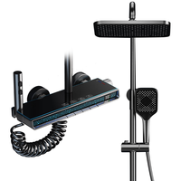 SKJ S11 增压喷淋花洒套装 黑金 恒温C款
