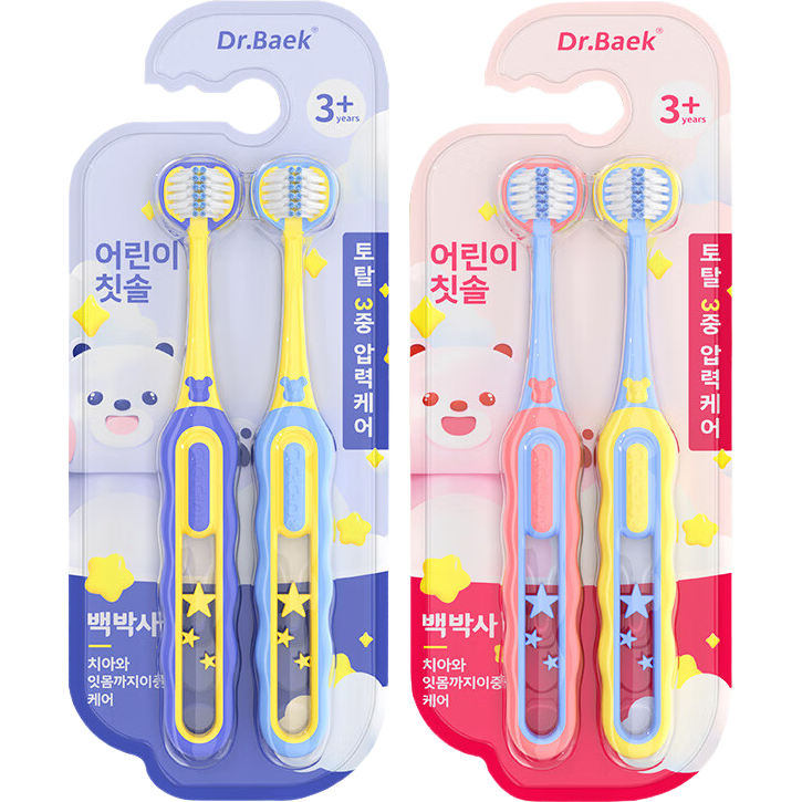  DR.BAEK 三面刷头 儿童牙刷  4支