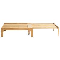 全友家居 原木风主卧室实木床家具北欧小户型伸缩床1米单人床DW8033 1m可伸缩床A(不含床头柜.床垫)