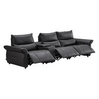 CHEERS 芝华仕 30297 真皮电动功能沙发 四人位三电动+1储物几 魅影黑