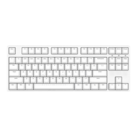 ikbc W200 87键 2.4G无线机械键盘 白色 Cherry茶轴 无光