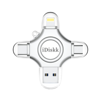 iDiskk U018 旗舰版 USB3.0 U盘 银色 128GB micro-USB/Type-C/苹果lightning接口