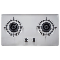顾家 （Gujia）燃气灶天然气双灶5.2KW大火力家用台式嵌入式两用钢化玻璃炉具一级能效猛火灶 【钜惠】聚能猛火-不锈钢-天然气