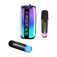 纽曼（Newmine）音响音箱蓝牙唱歌K歌双麦克风小度语音一体式内置声卡显示歌词KTV家用便携户外卡拉ok K19 mini 【小度智能语音】歌词音响