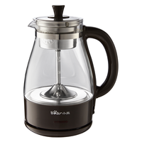 Bear 小熊 煮茶器家用全自动蒸汽煮茶壶黑茶蒸茶器小型办公室玻璃花茶壶1L
