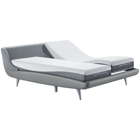 舒福德奥运智能一键入眠床电动按摩升降遥控零重力S100 灰色 1.8米分体 灰色（床垫适中）