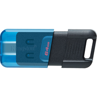 Kingston 金士顿 64GB USB3.2 Gen1 U盘 DT80M Type-C 大容量手机U盘 读速200MB/s 滑盖设计