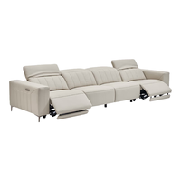 左右 沙发头层牛皮功能客厅电动皮艺沙发 DZY6009四人位双电动 奶油白