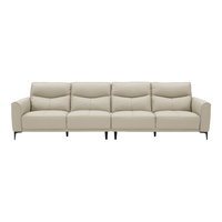 顾家家居 KUKA 意式真皮沙发现代客厅轻奢小户型头层牛皮沙发1107 柔空白四人位
