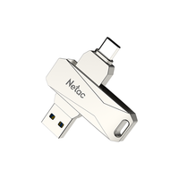 Netac 朗科 U782C USB 3.0 U盘 银色 32GB Type-C/USB双口