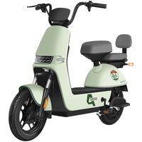 宝岛新国标电动车自行车电瓶车超长续航成人两轮代步车小型踏板车 暖绿色 20Ah超威铅酸电池/续航约65KM