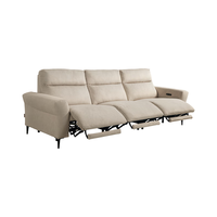 CHEERS 芝华仕 30313 猫抓绒电动功能沙发 三人位三电动 霜花白