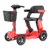 皮皮熊代步车小红车老年代步电动车四轮车老人电动代步车残疾人代步车 【品质】S3-红丨锂电+跑80里