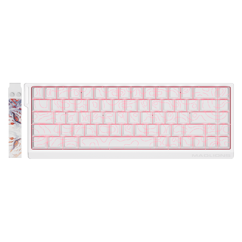 MAD CATZ/美加狮 高性能 磁轴键盘  白色 RGB