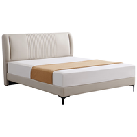 芝华仕（CHEERS）科技布艺床现代简约轻奢主卧室双人软包大床 C393 高脚白1.5米