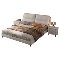 简昕皮床卧室双人床现代简约 主卧软靠1.5米1.8米皮床婚床大床D05