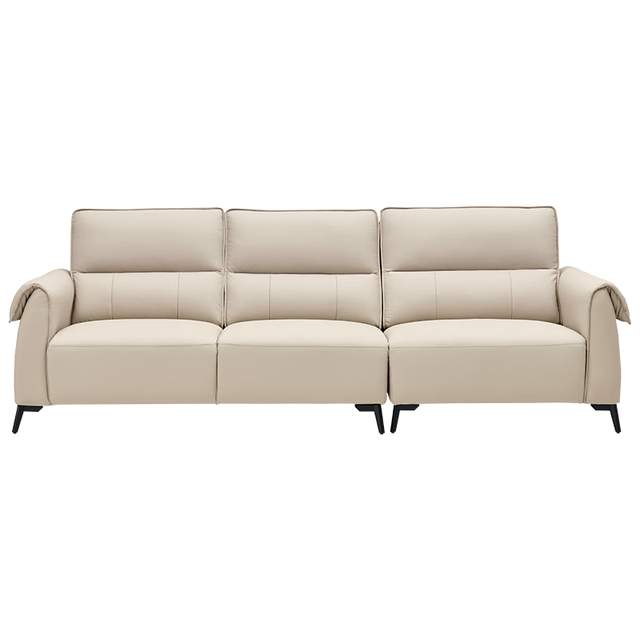 左右家私 左右真皮沙发客厅2023新款网红奶油风家具