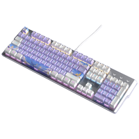 BASIC 本手 《鲸语星愿》主题有线机械键盘 雪月白紫青轴