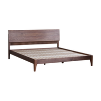 PUSU FURNITURE/朴愫木作 简约复古 实木床 琴弦款1.8米丨1月中旬 床垫需