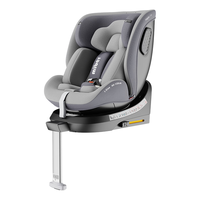 Miber 汽车儿童座椅婴儿宝宝0-4到12岁汽车用可坐可躺360度旋转车载 highline-lite矿石灰