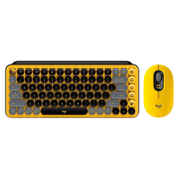 罗技（Logitech）POP KEYS蓝牙键盘无线机械键盘办公键盘女生键盘少女馆 POP keys+POP Mouse(热力黄)