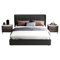 Sleemon 喜临门 维森 现代简约皮床 深灰色 1.5m床 储物款