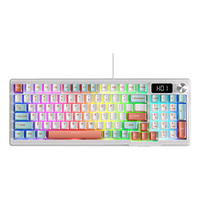 银雕（YINDIAO）Y95PRO 98配列有线客制化机械键盘  办公电竞游戏 全键热插拔gasket结构  青柠橙 木叶轴 有线95键 青柠橙 木叶轴