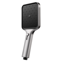 HOMK【德国】无极调节增压花洒喷头卫生间浴室洗澡超强高压淋浴花洒头 3档AIR增压花洒【无级换挡】枪灰 13cm大面板丨享酒店式沐浴