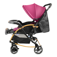 宝宝好 婴儿推车可坐可躺双向折叠婴儿车夏季冬季通用 可做摇椅 C3暗紫