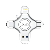 iDiskk U018 旗舰版 USB3.0 U盘 银色 64G micro-USB/Type-C/苹果lightning接口