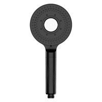 四季沐歌（MICOE）黑色淋浴增压花洒喷头 加压卫浴单手持花洒莲蓬头淋浴器 【素雅黑】五档出水单花洒