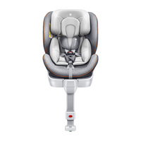 Goldkbaby儿童座椅汽车用宝宝婴儿车载0到12岁360度旋转isofix可坐可躺 G407深空灰支撑腿标准款