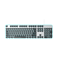 惠普(HP)K10F机械手感键盘 有线发光机械手感键盘 游戏办公键盘 金属面板 黑色键帽 冰蓝光