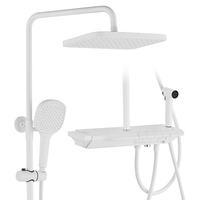 浪鲸 SSWW卫浴淋浴花洒套装钢琴按键淋浴花洒家用卫生间雅白枪灰置物花洒 基础款088A-WH4-1