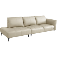  顾家家居 KUKA 90.DK.1237 意式皮沙发 三人位直躺躺右 柔空白