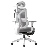 椅品汇（yipinhui）人体工学椅子护腰电竞椅电脑椅家用舒适久坐人工力学可躺办公座椅 极白-镂空坐垫-3级气杆 可旋转可升降扶手 铝合金脚