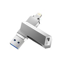 MOVE SPEED 移速 酷客 USB 3.0 U盘 银色 128GB Lighting接口/USB-A双口