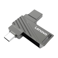 联想U盘 USB3.2/Type-C双接口手机电脑两用SS350办公商务大容量旋转式金属优盘闪存盘苹果U盘手机U盘 黑色 【双接口/读速150M/S】 128GB