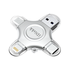 iDiskk U018 旗舰版 USB3.0 U盘 银色 256GB micro-USB/Type-C/苹果lightning接口