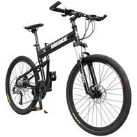 EROADE德国折叠山地自行车男成人青少年超轻便携铝合金越野变速赛车 军绿【宙马X1】全铝合金-碟刹 26寸24速-适合165-180cm身高