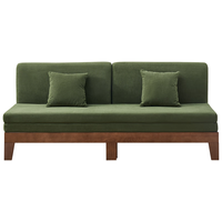 QuanU 全友 DW8055A 法式复古沙发床 三人位 绿色