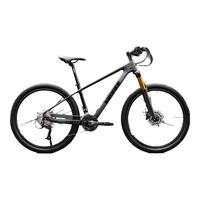 EROADE德国碳纤维自行车成人山地车超轻越野变速油碟气压减震男女青少年 【碳纤维车架】黑色【快递】 26寸-适合160-180cm 18速