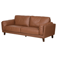 NITORI 宜得利 米卡特1032 复古皮艺沙发 三人位 浅棕色