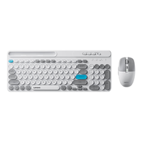 联想（Lenovo）蓝牙无线键鼠套装 可充电 带卡槽双模蓝牙键盘鼠标套装笔记本台式电脑平板手机通用办公键盘 白色 纯白