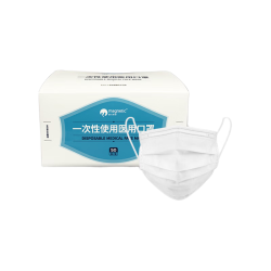 麦可莱奇 一次性使用医用口罩 三层过滤 符合标准 舒适亲肤 泡泡纱耳绳 外企制造 挂耳式口罩