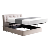 芝华仕（CHEERS）现代简约真皮储物床家用主卧室软包双人排骨架大床家具星海床C610 棉白色-1.5米储物款单床 15天发货