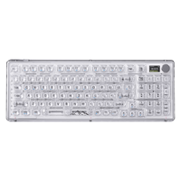 前行者（EWEADN）V99无线透明蓝牙三模客制化机械键盘高颜值办公电竞游戏电脑笔记本平板外设 雾透精英版 雾透白无线蓝牙三模【精英版】